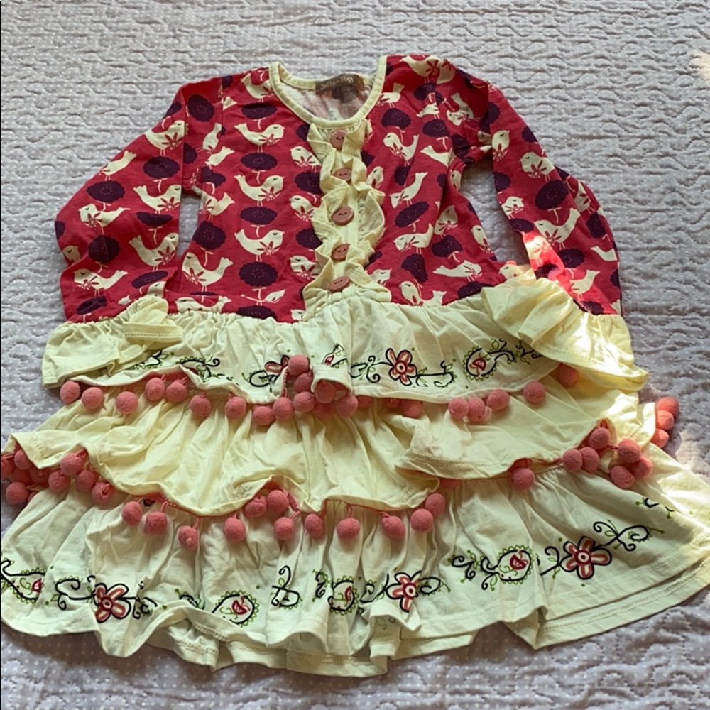 Jelly the pug bird flower dress 7